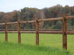 22. Omheining | houten omheining | doorsteek omheining, Weidegang, 4 paarden of pony's of meer