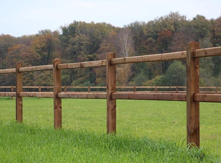 22. Omheining | houten omheining | doorsteek omheining, Dieren en Toebehoren, Stalling en Weidegang, Weidegang, 4 paarden of pony's of meer