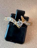 18k gouden diamanten ring, Handtassen en Accessoires, Ringen, Ophalen, Zo goed als nieuw, Goud, Goud