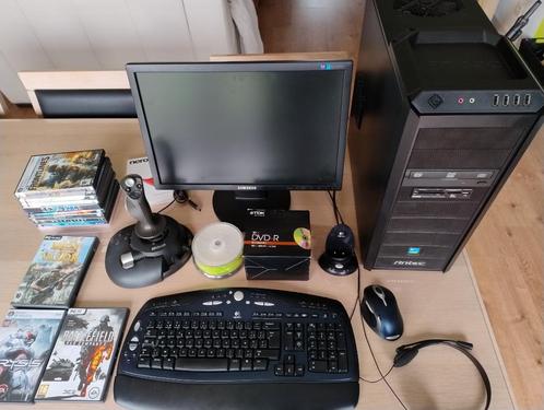 Complete Desktop gaming PC setup, Computers en Software, Desktop Pc's, Gebruikt, 3 tot 4 Ghz, HDD, SSD, 32 GB, Met videokaart