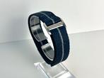 Horlogebandje 20mm Nylon Velcro Band FXD Stijl Blauw NIEUW, Ophalen of Verzenden, Nieuw, Blauw