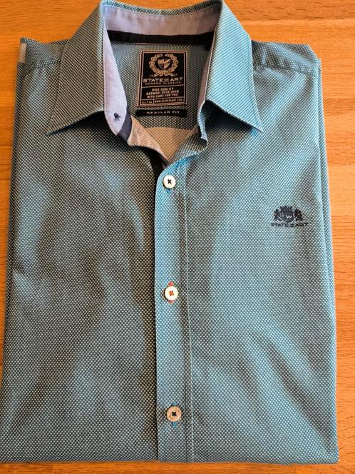 Blauw hemd state of art. Mt L., Kleding | Heren, Overhemden, Zo goed als nieuw, Halswijdte 41/42 (L), Blauw, Ophalen of Verzenden