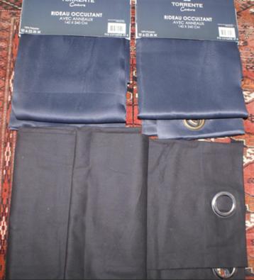 VEND 3 PAIRES DE RIDEAUX DE HAUTE COUTURE (TORRERNTE) NEUFS beschikbaar voor biedingen