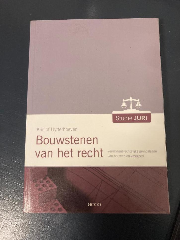 bouwstenen van het recht - Kristof Uytterhoeven, Boeken, Studieboeken en Cursussen, Zo goed als nieuw, Hoger Onderwijs, Alpha