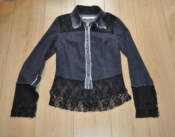 ICHI chemise jeans dentelle noire t.S/36 beschikbaar voor biedingen