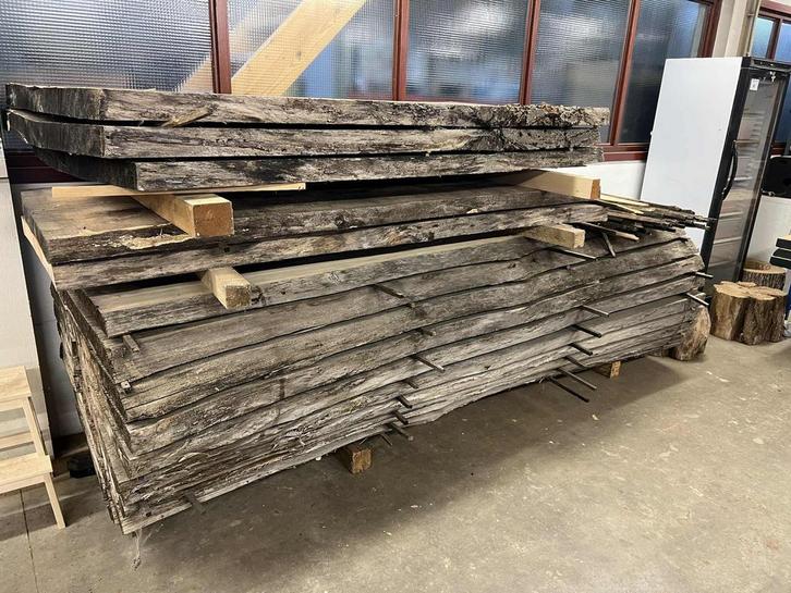 Eikenhouten slabs / schaaldelen, Bricolage & Construction, Bois & Planches, Enlèvement