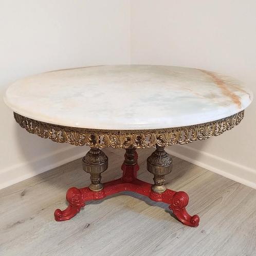 Klassieke marmeren salontafel, barok-/rococo-stijl, Antiek en Kunst, Antiek | Meubels | Tafels, Ophalen