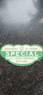 Oud bieretiket oude br. De kroon Lamot Berlaar, Verzamelen, Biermerken, Ophalen of Verzenden, Zo goed als nieuw