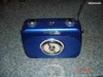 radio de couleur bleue, style vintage