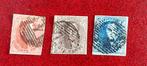1858 Leopold I, tandloos, 10 , 20 , 40 gestempeld, Staatshoofden, Ophalen of Verzenden, Gestempeld, Gestempeld