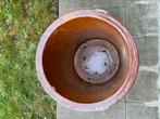 Magnifique pot en grès de la marque Belgica, Tuin en Terras, Bloembakken en Plantenbakken, Ophalen, Rond, Tuin, 30 tot 60 cm