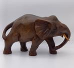 Vintage houten olifant, Antiek en Kunst, Curiosa en Brocante, Ophalen of Verzenden