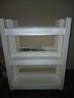 2 witte rekjes op rolletjes, Huis en Inrichting, Kasten | Overige, Ophalen, Gebruikt