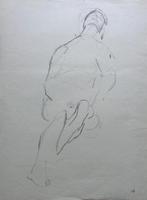 JOS HENDRICKX / ZITTENDE VROUW / ORIGINEEL / 62x46cm / SIG, Antiek en Kunst, Ophalen of Verzenden