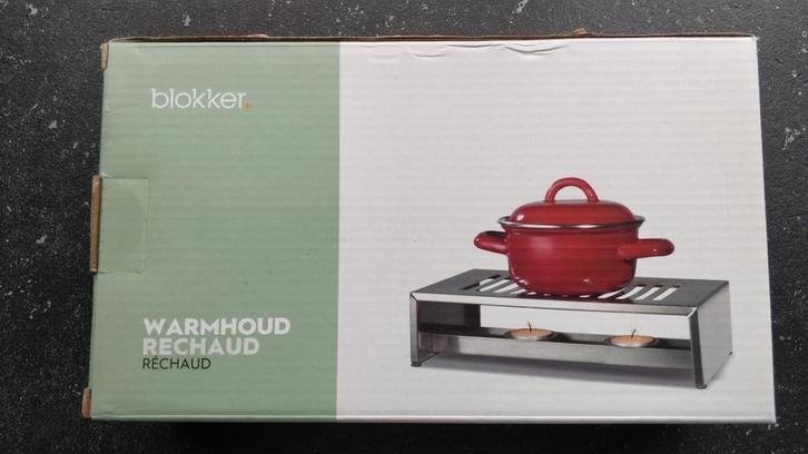 Warmhoud RVS "Blokker" - Nieuw, Huis en Inrichting, Keuken | Keukenbenodigdheden, Nieuw, Ophalen of Verzenden