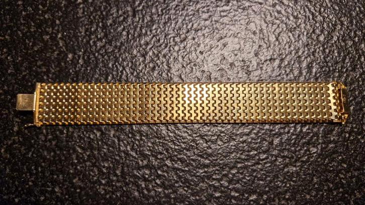 Armband verguld met 18 Kt goud, Handtassen en Accessoires, Armbanden, Ophalen of Verzenden