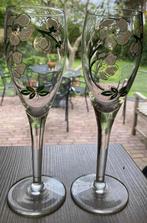 2 Perrier-Jouet champagneglazen, Antiek en Kunst, Antiek | Glaswerk en Kristal, Verzenden