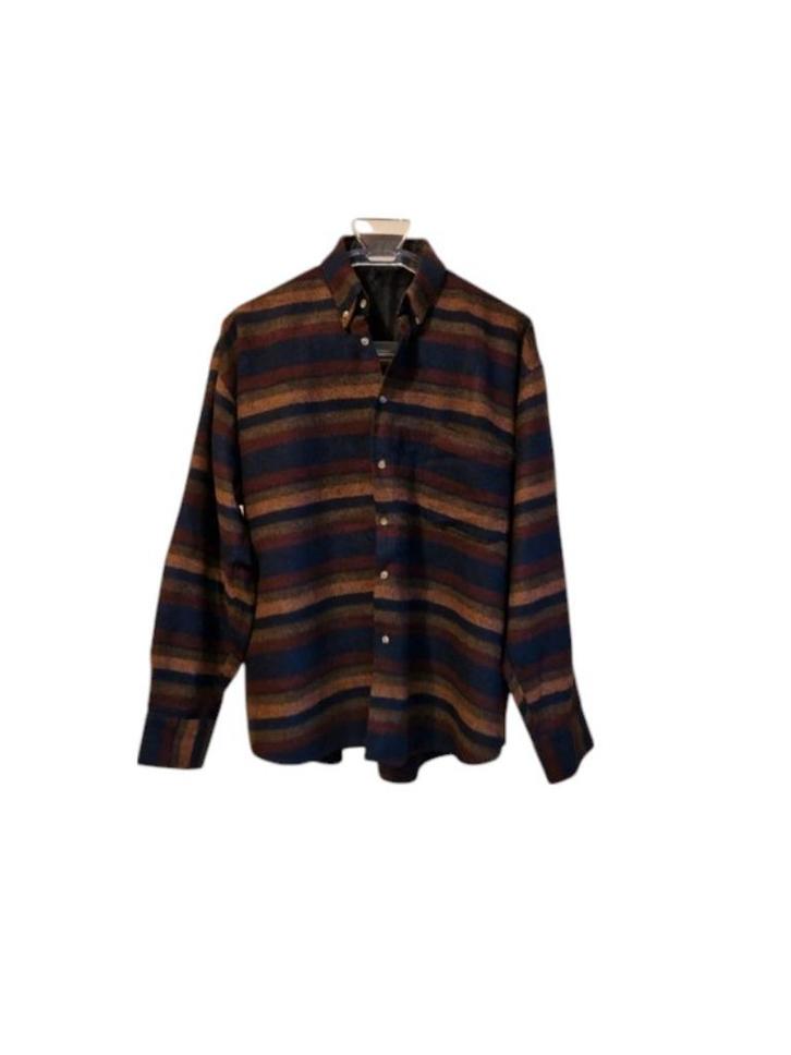 Chemise à rayures homme taille XXXL laine et acrylique, Kleding | Heren, Overhemden, Zo goed als nieuw, Blauw, Ophalen of Verzenden