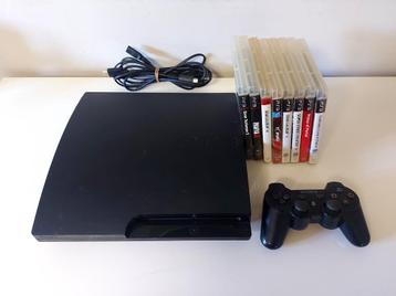 PS3 + 1 PAD en 8 spellen beschikbaar voor biedingen