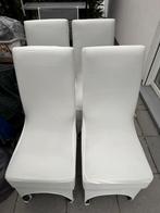 4 Eetkamer stoelen, Ophalen, Overige materialen, Gebruikt, Wit