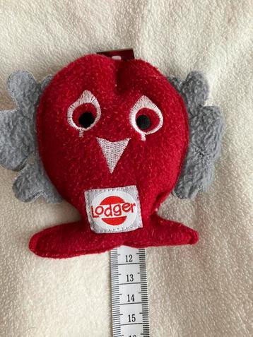 Vis uil Lodger knuffel rood hoogte 12 cm beschikbaar voor biedingen