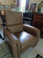 2 lederen 1 persoons relax zetels, Huis en Inrichting, Fauteuils, Ophalen, Gebruikt, 75 tot 100 cm, Leer