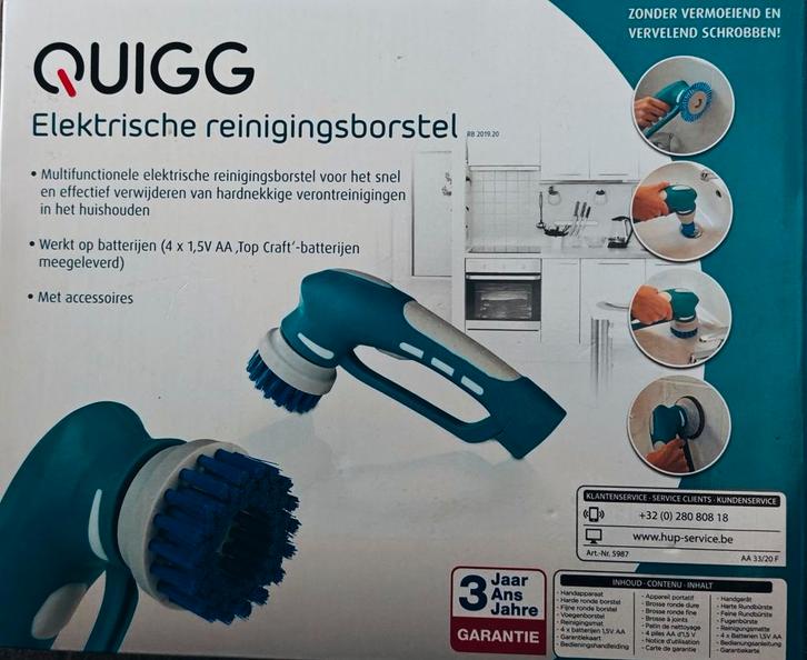 QUIGG Electrische reinigingsborstel, Maison & Meubles, Produits de nettoyage, Enlèvement