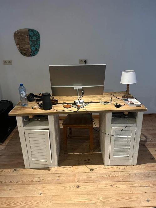 Steigerhout bureau, Huis en Inrichting, Bureaus, Zo goed als nieuw, Bureau, Ophalen