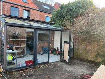 Gratis: aluminium veranda 2,5-4,5. Zelf af te breken.