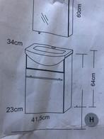 Wastafel en toilet meubel beide in witte uitvoering, Huis en Inrichting, Ophalen, Minder dan 50 cm, 100 tot 150 cm, Nieuw