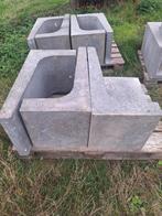 keerwand / L-element 80 en 60 cm hoog + hoekelementen, Tuin en Terras, Ophalen, Nieuw, Beton, Minder dan 100 cm