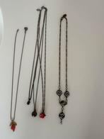 3 fijne kettingen, Met hanger, Gebruikt, Overige kleuren, Ophalen of Verzenden