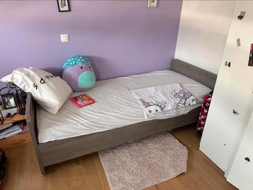 Meegroei bed lattenbodem matras, Enlèvement, Comme neuf, Sommier à lattes