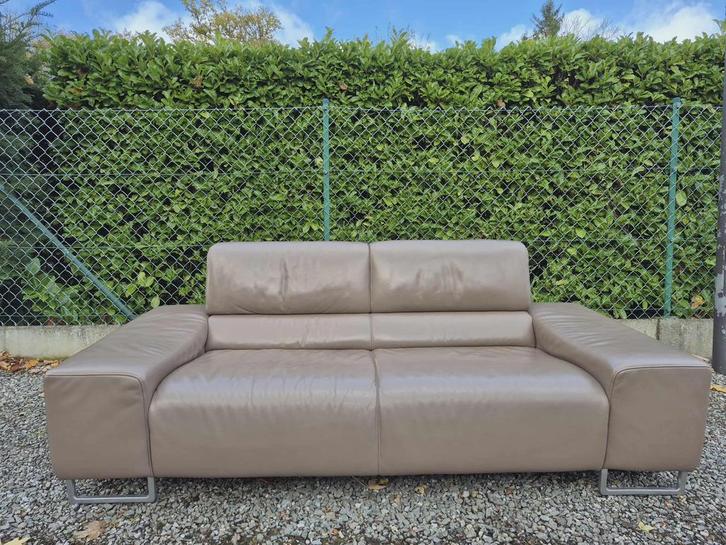 Koinor bank van echt leer, Huis en Inrichting, Zetels | Zetels, Zo goed als nieuw, Rechte bank, Tweepersoons, 200 tot 250 cm, 75 tot 100 cm