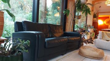 Lederen zetel zwart natuzzi  beschikbaar voor biedingen