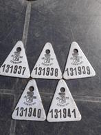 Lot fietsplaten Limburg 1932 met 5 opeenvolgende nummers , Verzamelen, Overige Verzamelen, Ophalen of Verzenden, Zo goed als nieuw