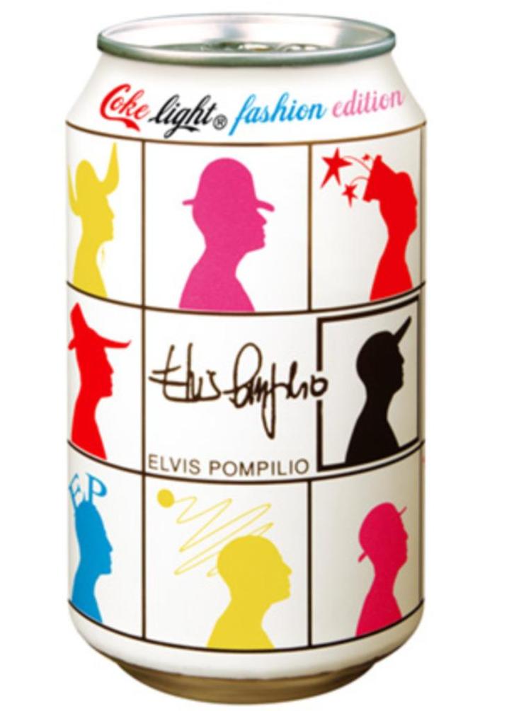 Coca-Cola Can Coke light fashion edition 2003 Elvis Pompilio, Verzamelen, Merken en Reclamevoorwerpen, Zo goed als nieuw, Verpakking