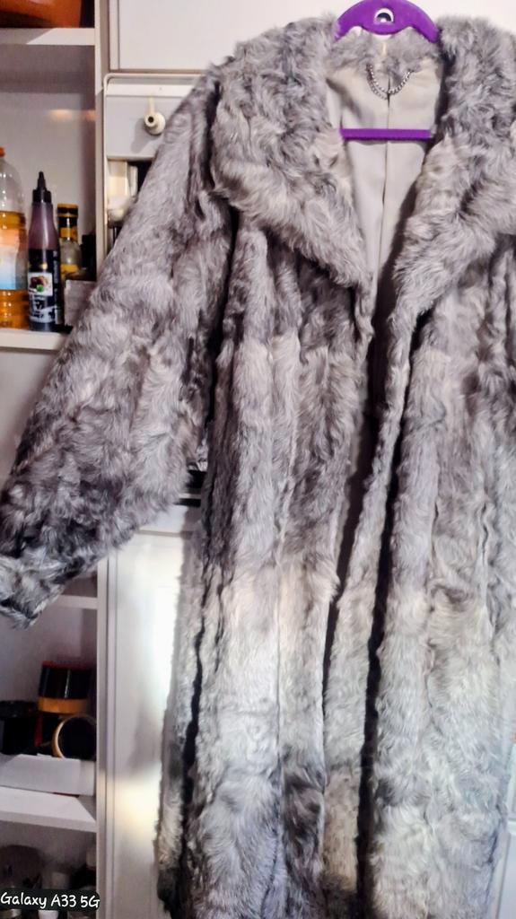 Manteau de Fourrure, dames, Kleding | Dames, Jassen | Winter, Gedragen, Maat 42/44 (L), Grijs, Ophalen