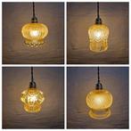 magnifiques lampes suspendues en verre vintage., Enlèvement ou Envoi