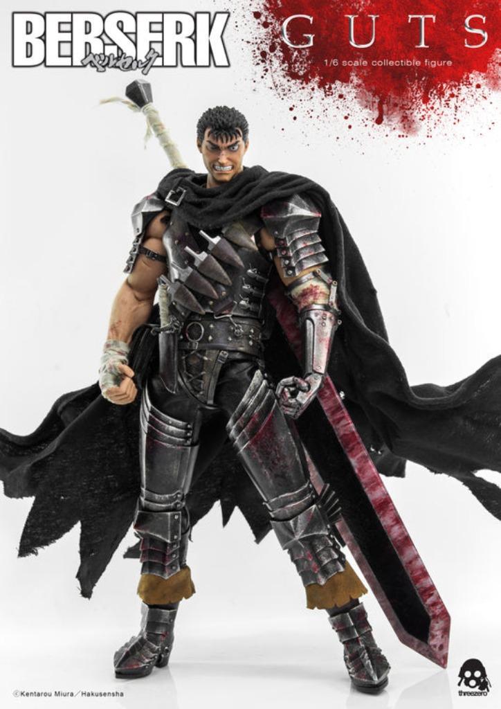 ThreeZero Guts Berserk 1/6 Nieuwstaat met Doos, Verzamelen, Beelden en Beeldjes, Zo goed als nieuw, Fantasy, Ophalen of Verzenden