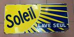 Emaille bord 1932 Soleil Lave Seul, Verzamelen, Ophalen of Verzenden, Gebruikt, Reclamebord