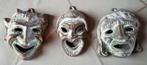 Bronzen komische theatermaskers en Griekse goden, Ophalen of Verzenden, Brons