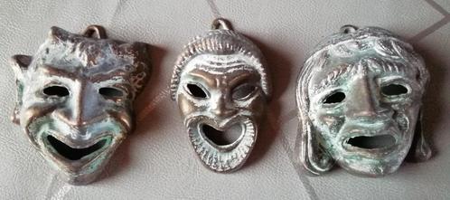 Masques de théâtre de comédie en bronze et de dieux grecs, Antiquités & Art, Antiquités | Bronze & Cuivre, Bronze, Enlèvement ou Envoi