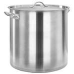 Kookpan 27 liter - Soeppan - Brouwpan - Inox + Deksel -Nieuw, Keramische plaat, Nieuw, Inox, Ophalen of Verzenden