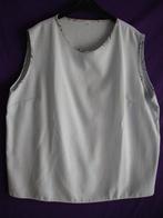 Uniek ensemble bestaande uit bloes en geruite vest met korte, Ophalen of Verzenden, Gedragen, Maat 46/48 (XL) of groter, Grijs