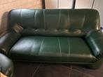 2 Donkere groene leder zetels, Huis en Inrichting, Ophalen, Zo goed als nieuw