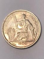 Munt zilver Frankrijk 1 piastre Indochine jaar 1900 mooi !!, Frankrijk, Zilver, Ophalen of Verzenden, Losse munt