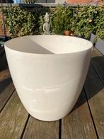 Elho grote witte bloempot, Kunststof, Rond, Zo goed als nieuw, Minder dan 40 cm