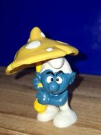 Schtroumpf Schtroumpf 2018 parapluie champignon jaune, Collections, Envoi, Comme neuf, Autres Schtroumpfs, Poupée, Figurine ou Peluche