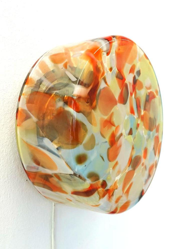 Vintage glazen wandlamp Wila plafondlamp jaren 60, Maison & Meubles, Lampes | Plafonniers, Utilisé, Enlèvement ou Envoi